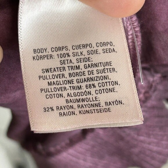 E by Eloise x Anthropologie Silk & Sweater Chemise Midi Dress Tiered Size Small - Picture 9 of 10